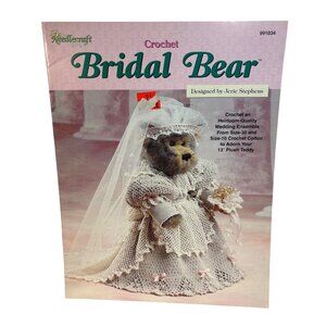 Crochet Bridal Bear Pattern Book Jerie Stephens Wedding Ensemble for 13" Doll